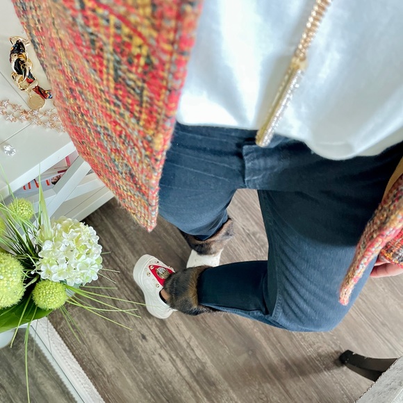 Zara Black Faux Fur Cuff Jeans NWOT - Picture 3 of 11